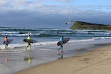 Surfers at Lennox Head