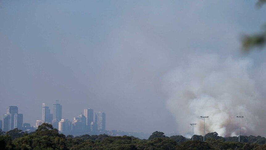 Sydney was covered in smoke after hazard reduction burns today.