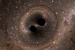 Computer simulation of black holes colliding