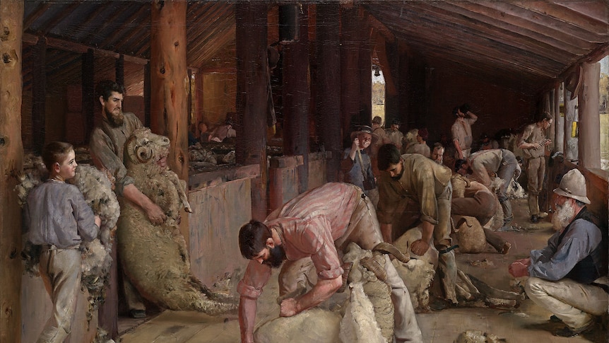 Shearing the rams, Tom Roberts