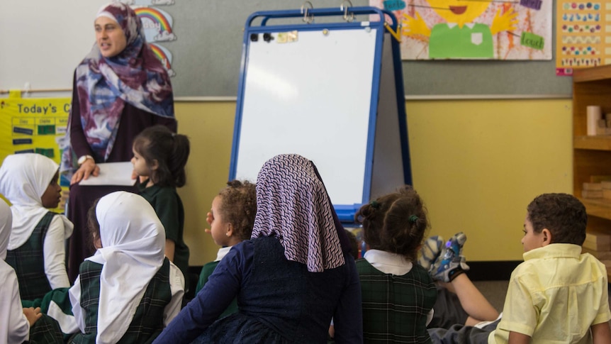A kindergarten class at Langford Islamic College