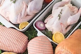 An image of Christmas hamper poultry and meats, from the Chrisco website.