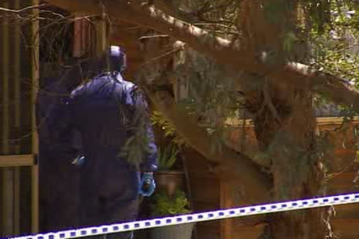Forensic police at Greenmount double death