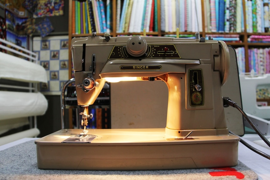 A 1960s Singer sewing machine.