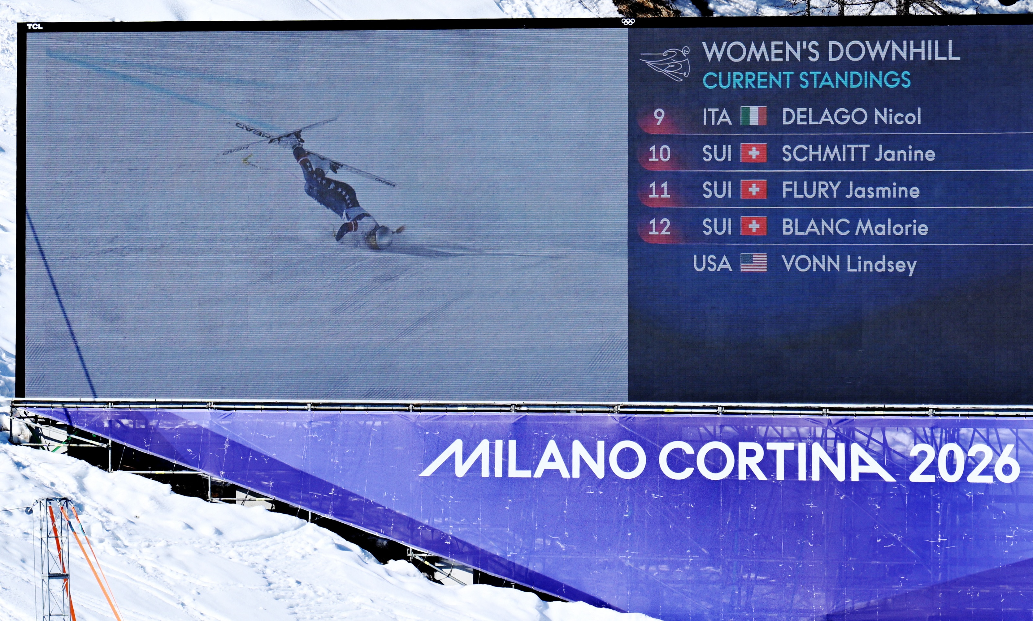 El accidente de Lindsey Vonn en la pantalla grande