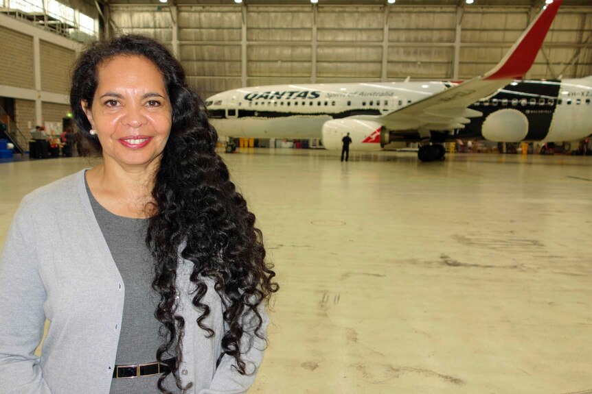The NGA's Franchesca Cubillo was delighted to see the finished project in a Canberra hanger.
