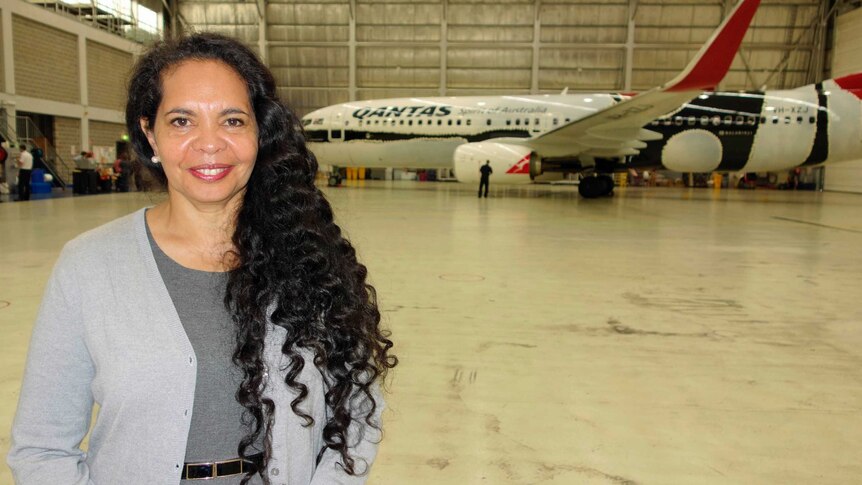 The NGA's Franchesca Cubillo was delighted to see the finished project in a Canberra hanger.