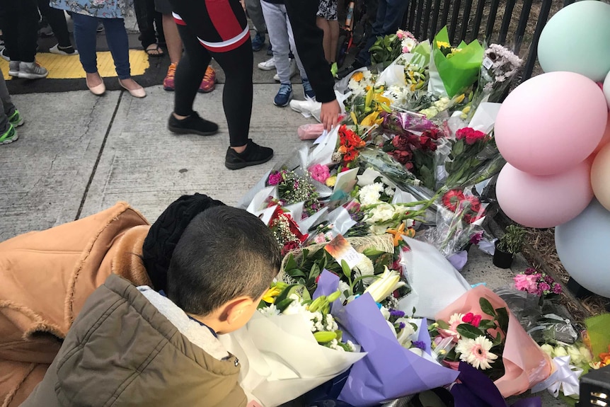 Flowers laid at school