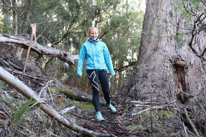 Bushwalker Jen Brown on Mount Wellington
