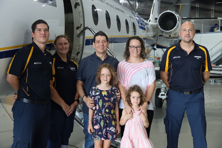 Mr Garner's family also met with the Careflight crew who helped save his life.