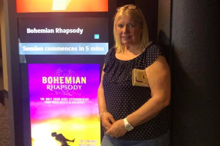 Joanne Connor at one of her final viewings of Bohemian Rhapsody at the cinema.