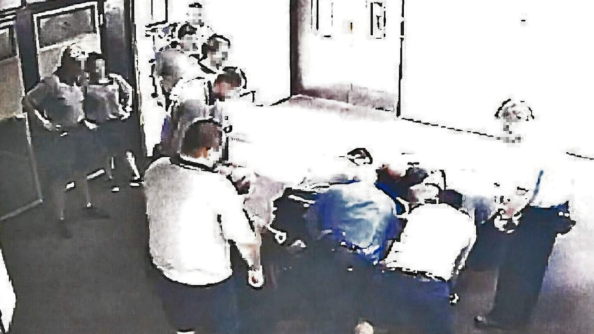 CCTV shows alleged mistreatment at Townsville's Cleveland Youth Detention Centre.