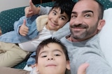 Steven Buhagir and his sons