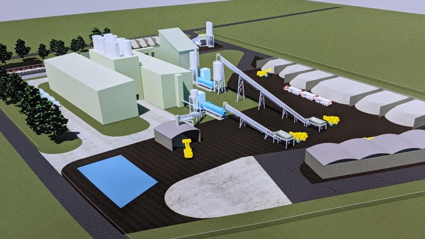 Model of Hallett Group's green cement facility in Port Augusta.