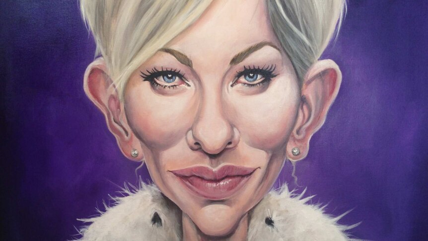 Bald Archy Prize 2014 entry Cate the Great by Judy Nadin. On display at the Watson Art Centre in Canberra.