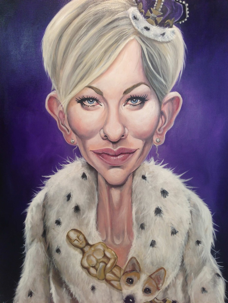 Bald Archy Prize 2014 entry Cate the Great by Judy Nadin. On display at the Watson Art Centre in Canberra.