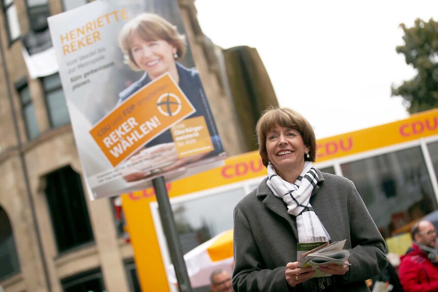 Henriette Reker campaigns in Cologne mayoral election