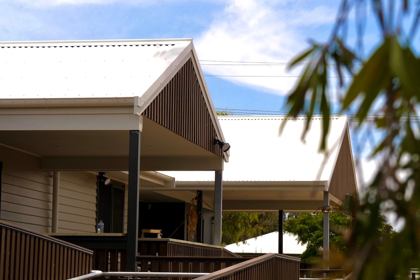 White unts on a blue sky day in wilcannia