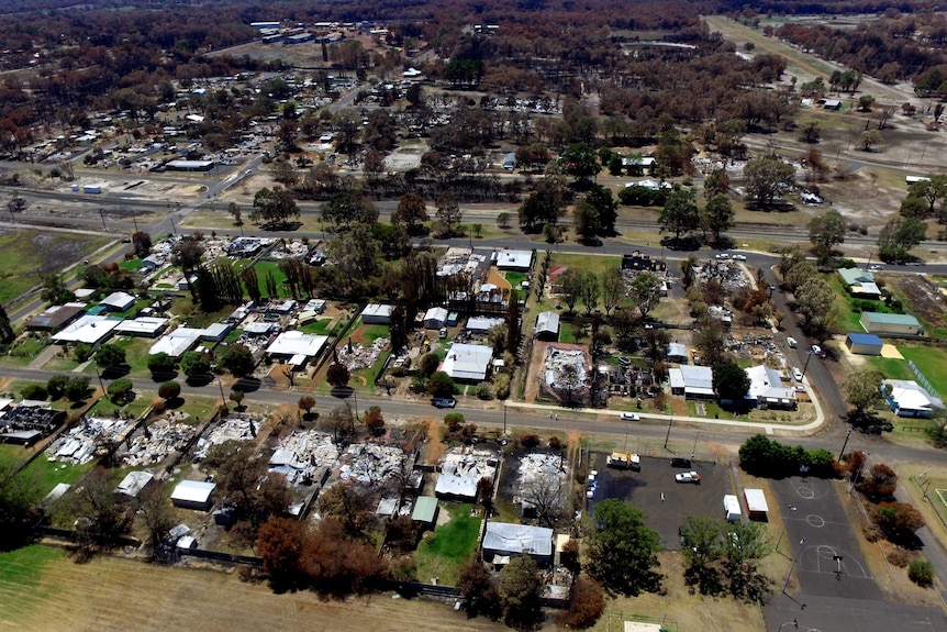 Yarloop fire devastation aerial