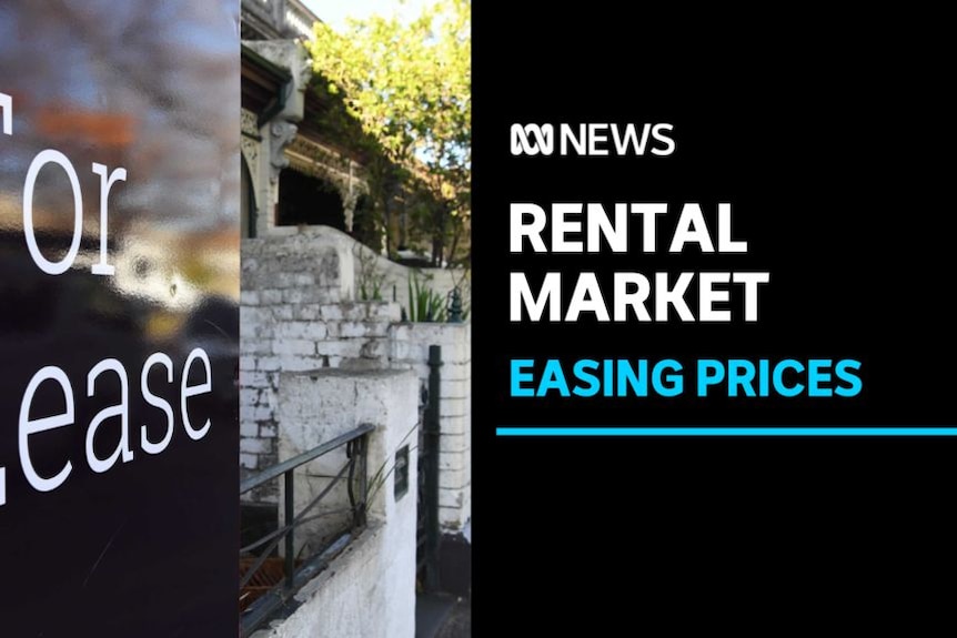 Rental Market, Easing Prices: Close up of a For Lease sign outside a home.