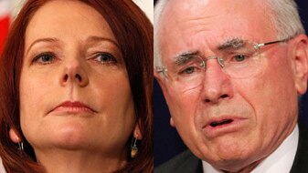 Composite: Gillard and Howard (Getty Images: Scott Barbour/Sergio Dionisio)