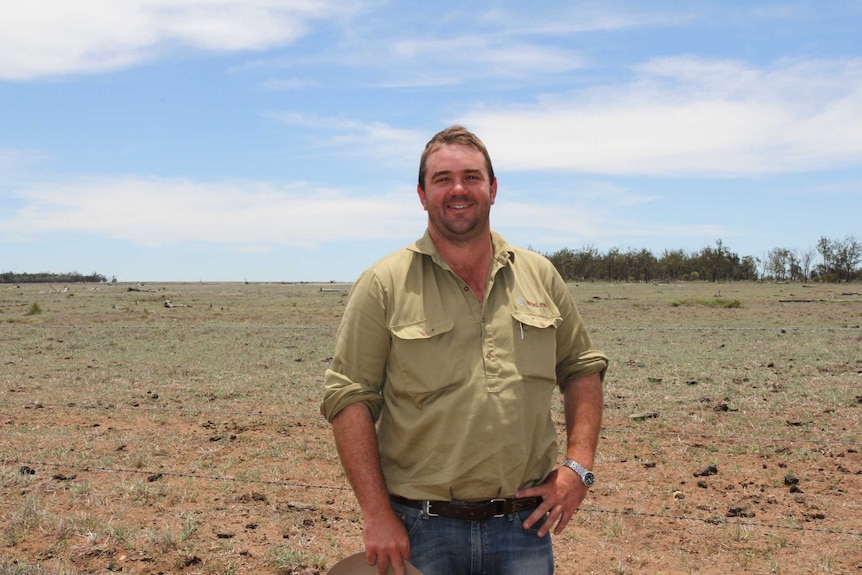 Sixth-generation grazier Doug Burnett on his property Bendemeer.