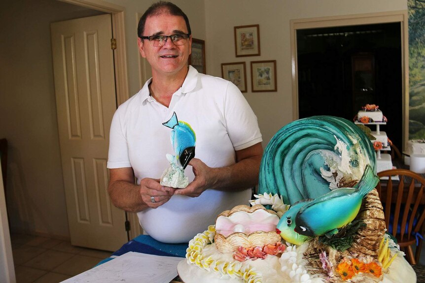 A reef cake entered in the Ekka cake competition