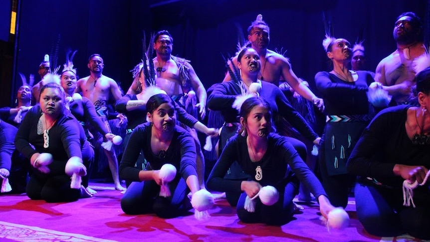 A group of Pasifika performers.