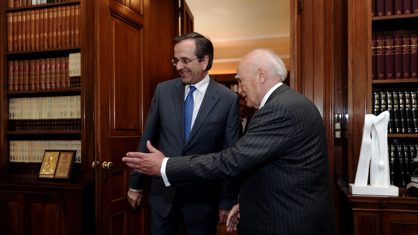 Papoulias and Samaras meet for talks