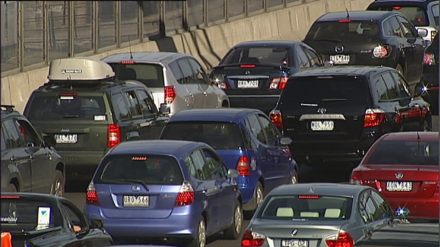 A VicRoads report show motoris are on average travelling less than 20km/h over the Bolte Bridge inbound in the morning.