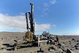 Mechanics set up a drill rig in Antarctica