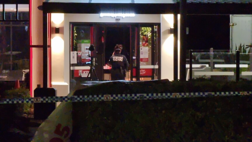 an image of a crime scene at a KFC 