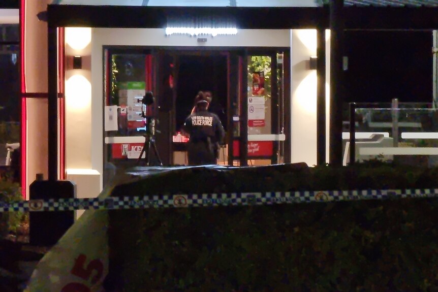 an image of a crime scene at a KFC 