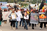 The Geraldton rally was one of several held across the nation to mark anniversary of death of Miss Dhu