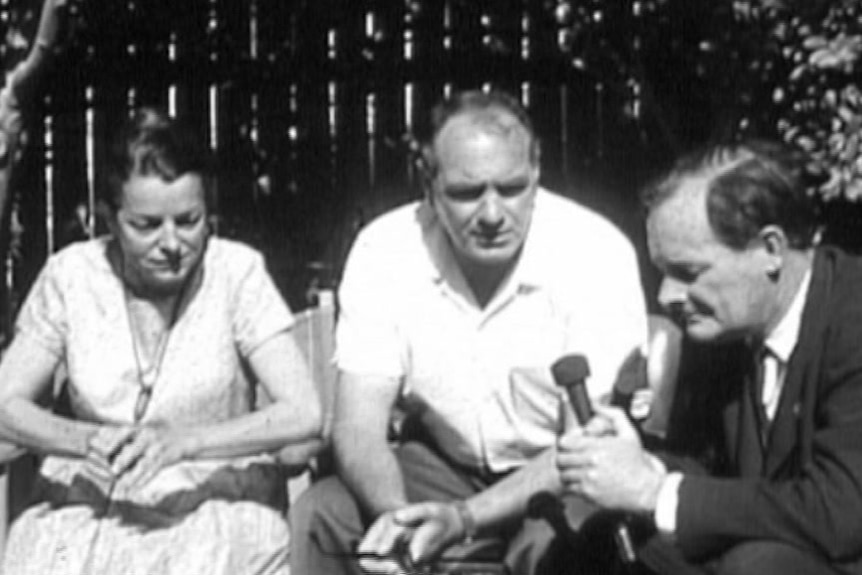 An image of Nancy and Grant Beaumont taking part in an interview.