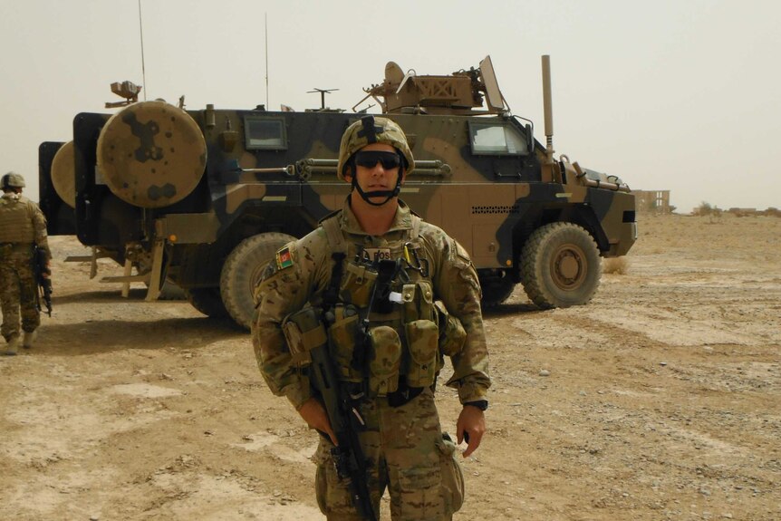 Jason Scanes during his time as an army captain in Afghanistan.