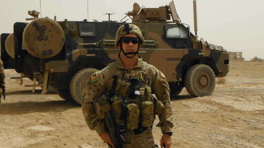 Jason Scanes during his time as an army captain in Afghanistan.