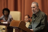 Fidel castro addresses Cuban parliament