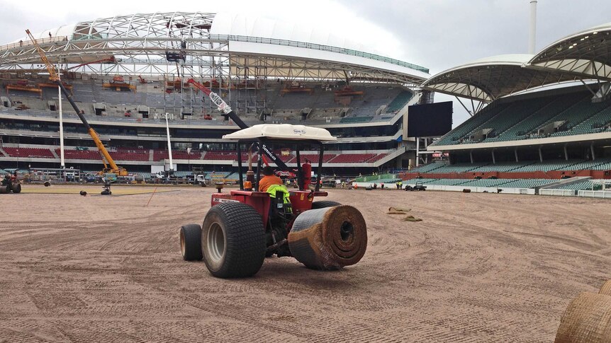 After looking like a building site for a long while, Adelaide Oval again starts to look like a sports stadium.