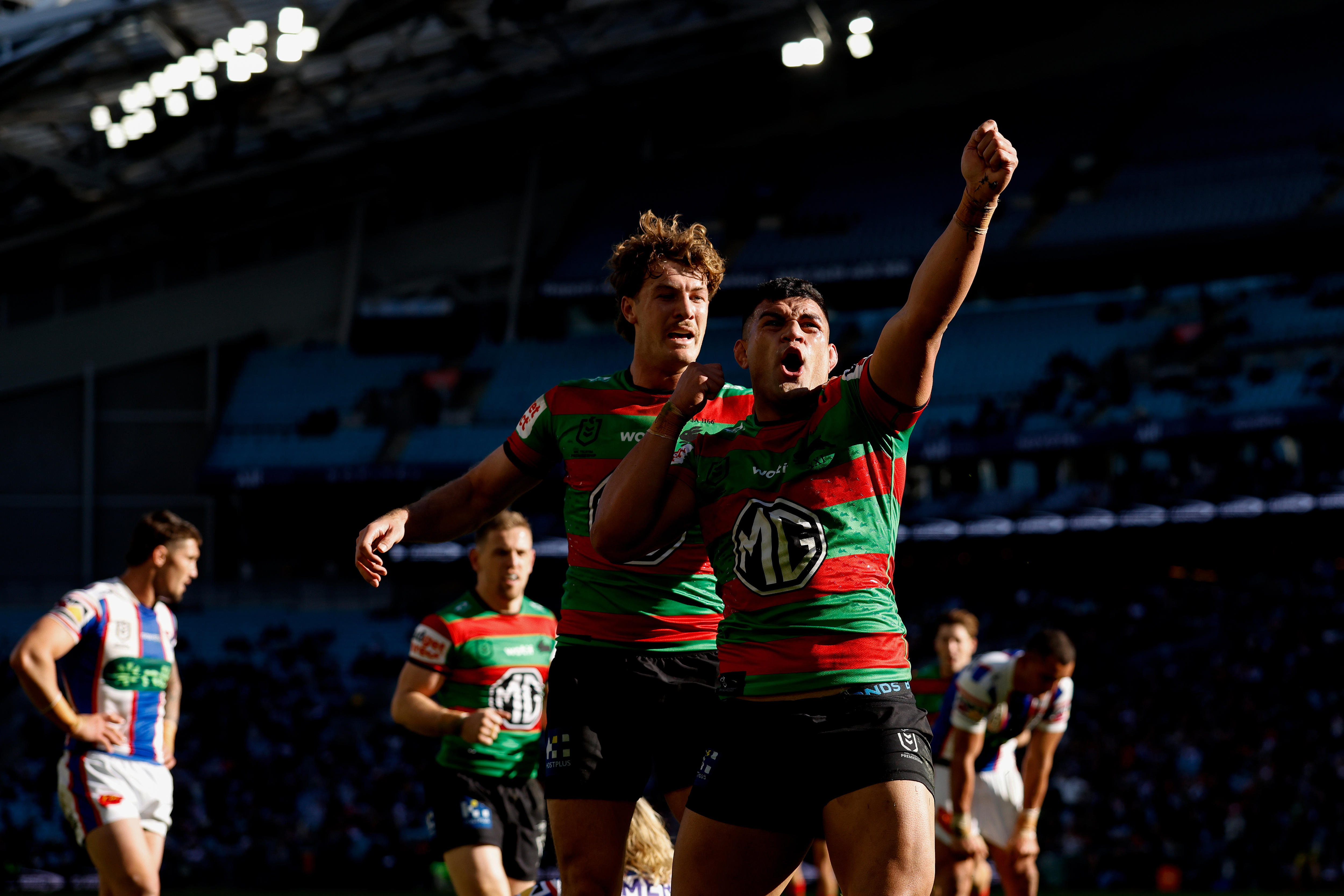 Live: Souths survive massive Knights comeback to win on Jai Arrow's birthday