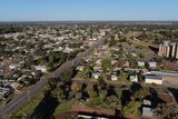 Aerial shot showing houses in Condobolin. 