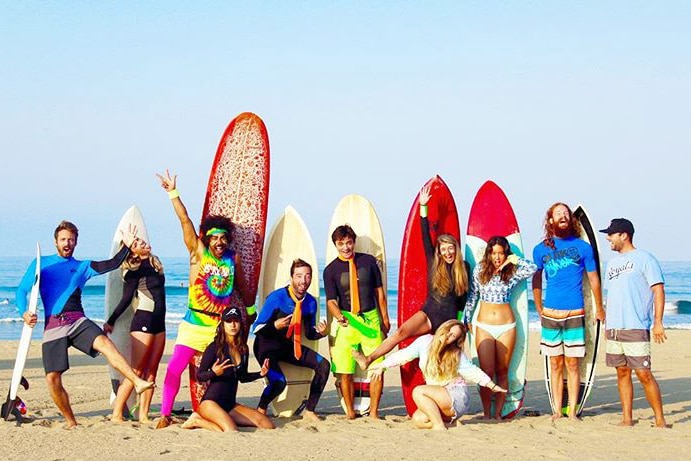 OneWave supporters at Venice Beach in Los Angeles, California.