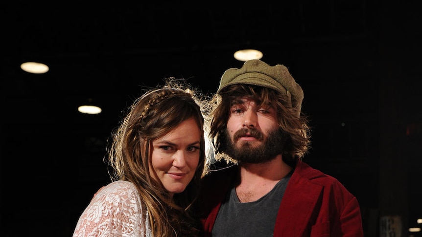 Angus and Julia Stone accept their song of the year award at the 2011 APRA Music Awards in Sydney.