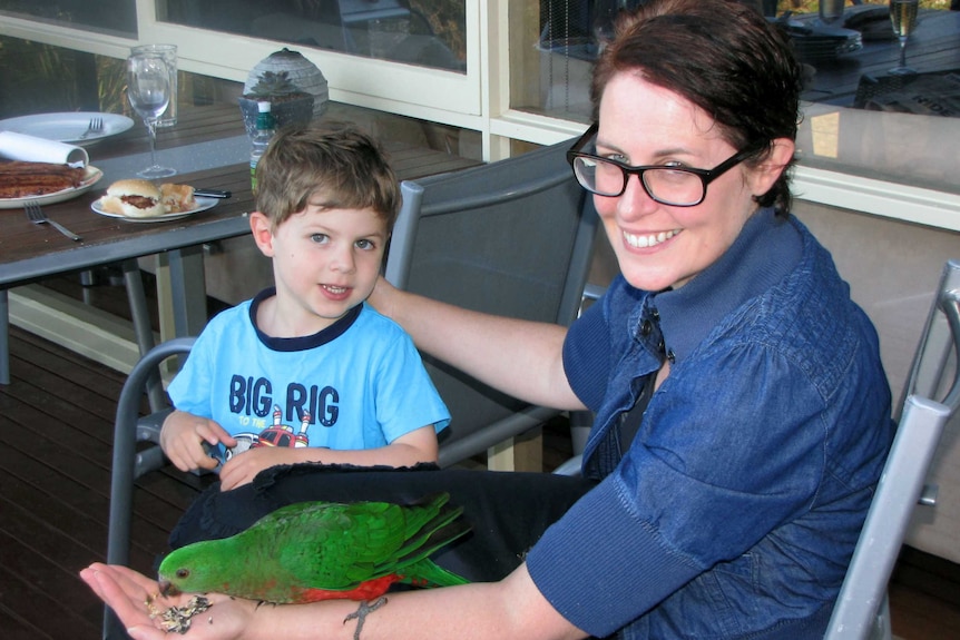 Stephanie Bansemer-Brown with her young son in 2012