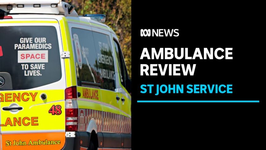 Ambulance Review, St John Service: An ambulance drives away from the camera.