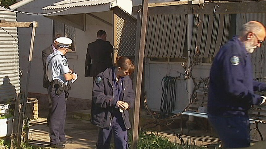 Police at the scene of an alleged attempted murder at Alberton