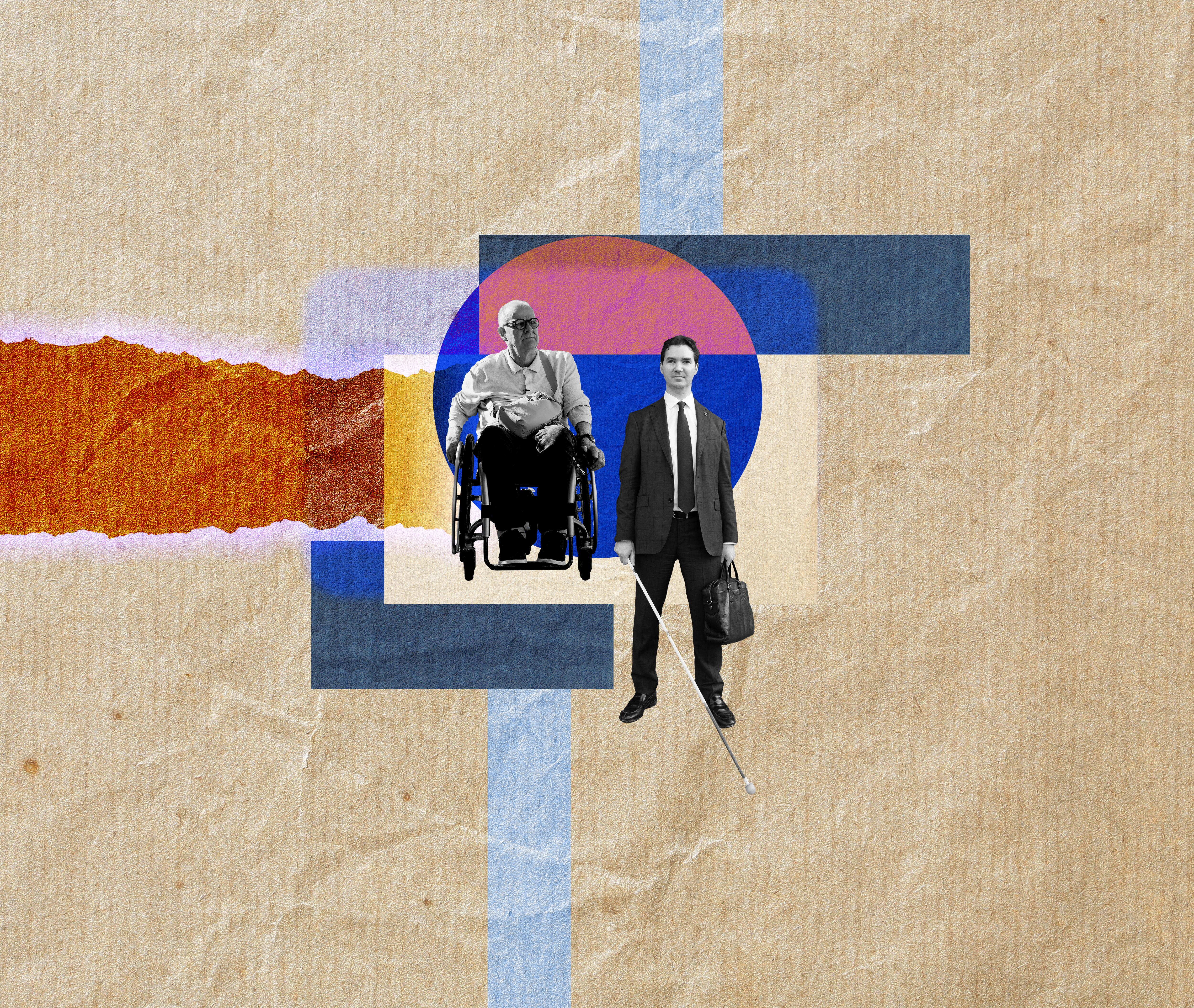 A orange page rip is added to the picture on the left hand side 