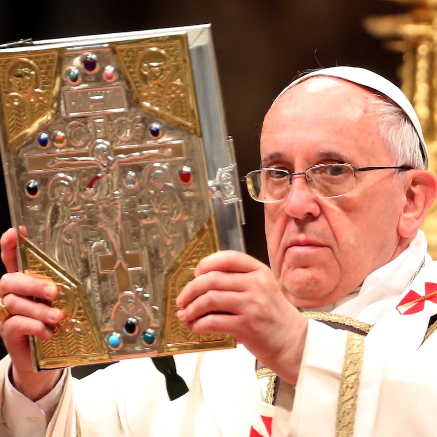 Pope during Easter Saturday mass