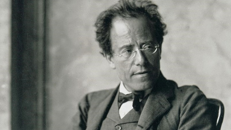 Photograph of Gustav Mahler sitting in a chair.