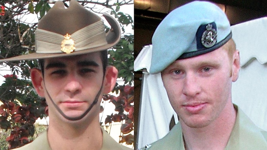 LtoR Lance Corporal Andrew Jones and Lieutenant Marcus Case